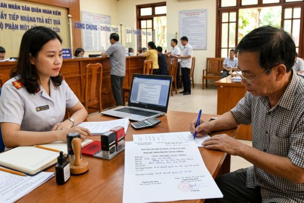 Chứng thực chữ ký trên đơn xin cấp phép sử dụng vỉa hè tạm thời