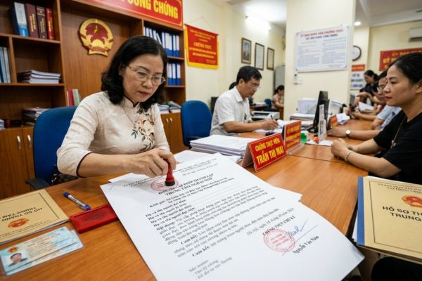 Chứng thực chữ ký trên đơn xin cấp phép thành lập trung tâm ngoại ngữ