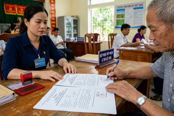 Chứng thực chữ ký trên tờ khai cam kết tự nguyện khôi phục lại hiện trạng ban đầu của đất đai