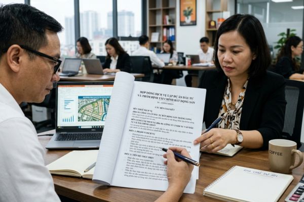 Hợp đồng dịch vụ lập dự án đầu tư và thẩm định tài chính bất động sản