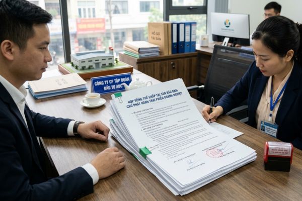 Hợp đồng thế chấp tài sản bảo đảm cho phát hành trái phiếu doanh nghiệp