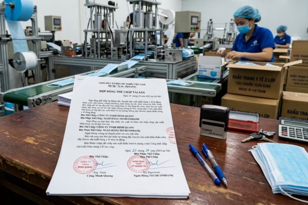 Hợp đồng thế chấp tài sản là dây chuyền sản xuất khẩu trang y tế