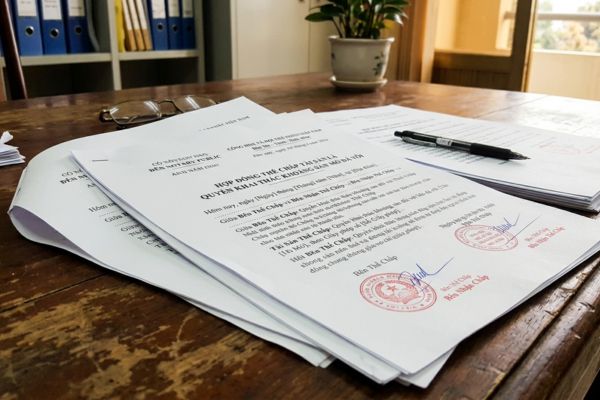 Hợp đồng thế chấp tài sản là quyền khai thác khoáng sản mỏ đá vôi