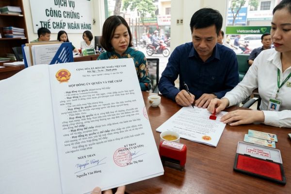 Hợp đồng ủy quyền ký tên thay trên hợp đồng thế chấp vay nợ ngân hàng