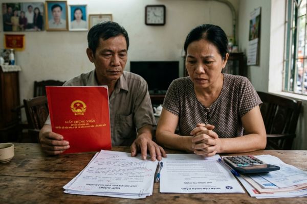 Hợp đồng ủy quyền vay vốn ngân hàng bằng sổ đỏ cá nhân: Rủi ro gánh nợ