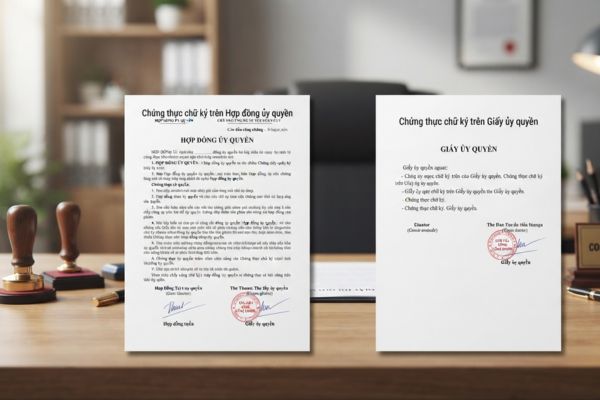 Sự khác nhau giữa chứng thực chữ ký trên hợp đồng ủy quyền và chứng thực chữ ký trên giấy ủy quyền
